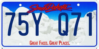 SD license plate 75YQ71