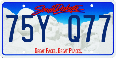 SD license plate 75YQ77