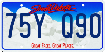 SD license plate 75YQ90