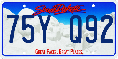 SD license plate 75YQ92