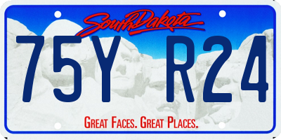 SD license plate 75YR24