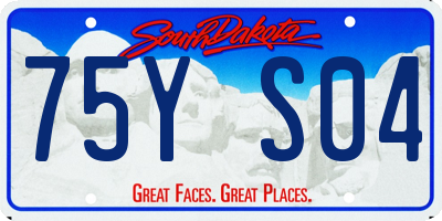 SD license plate 75YS04