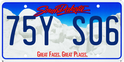 SD license plate 75YS06