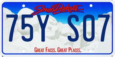 SD license plate 75YS07