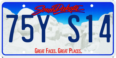 SD license plate 75YS14