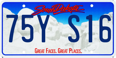 SD license plate 75YS16