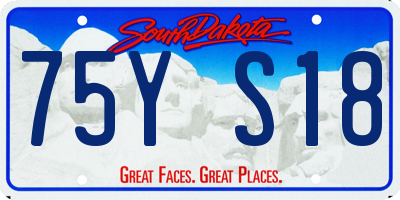 SD license plate 75YS18