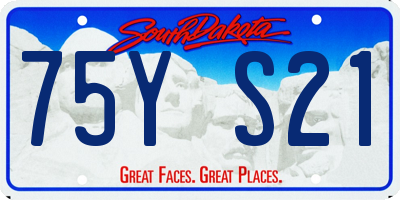 SD license plate 75YS21