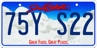 SD license plate 75YS22