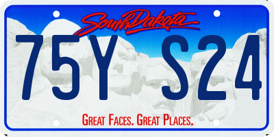 SD license plate 75YS24