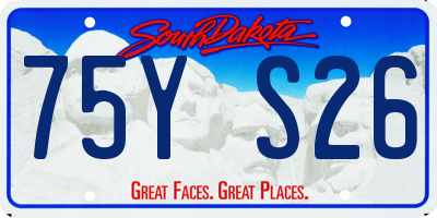 SD license plate 75YS26