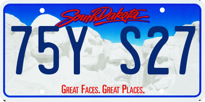SD license plate 75YS27