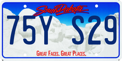 SD license plate 75YS29