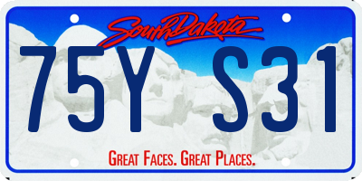 SD license plate 75YS31