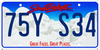 SD license plate 75YS34