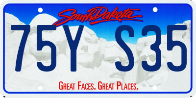 SD license plate 75YS35