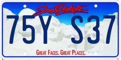 SD license plate 75YS37