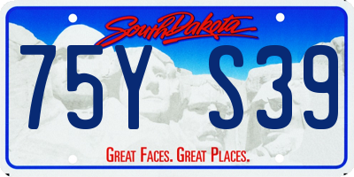 SD license plate 75YS39