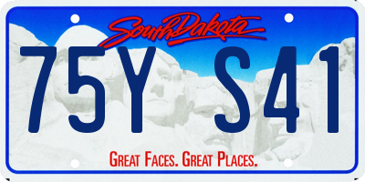SD license plate 75YS41