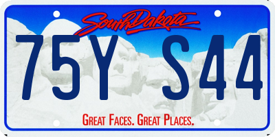 SD license plate 75YS44
