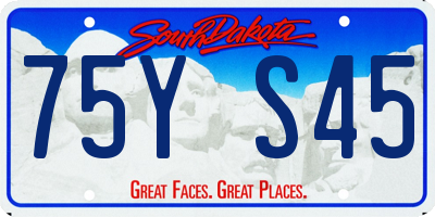 SD license plate 75YS45