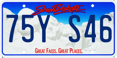 SD license plate 75YS46