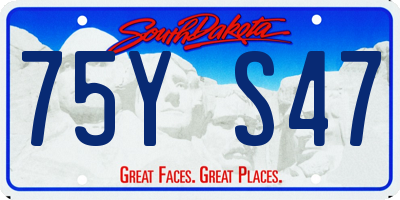 SD license plate 75YS47