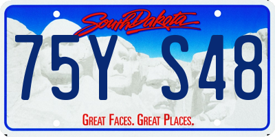 SD license plate 75YS48