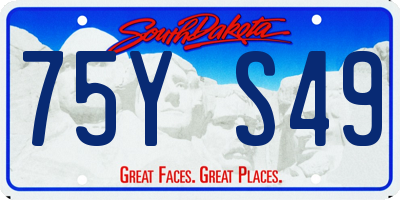 SD license plate 75YS49