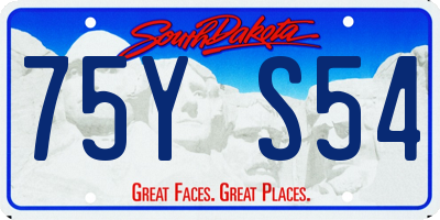 SD license plate 75YS54