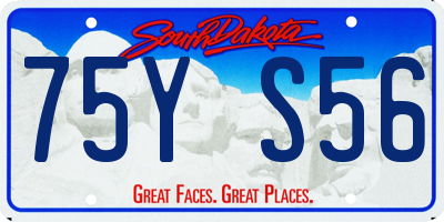 SD license plate 75YS56