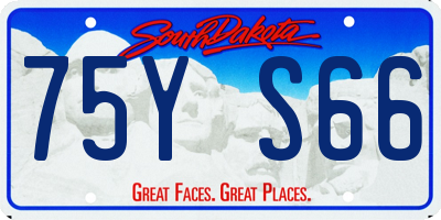 SD license plate 75YS66