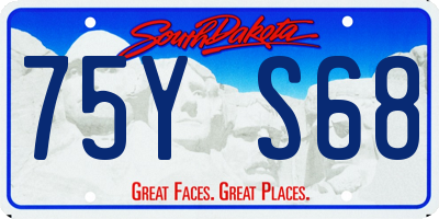 SD license plate 75YS68
