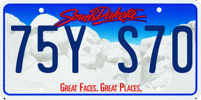 SD license plate 75YS70