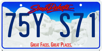 SD license plate 75YS71