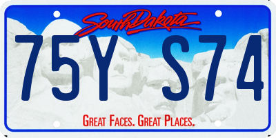 SD license plate 75YS74