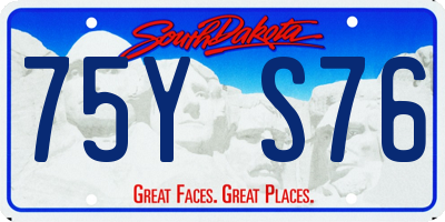 SD license plate 75YS76