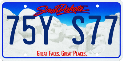 SD license plate 75YS77