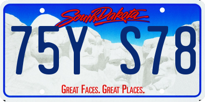 SD license plate 75YS78