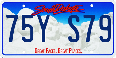 SD license plate 75YS79