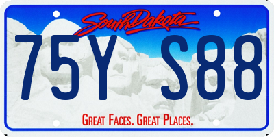 SD license plate 75YS88