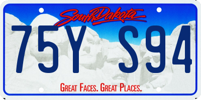 SD license plate 75YS94