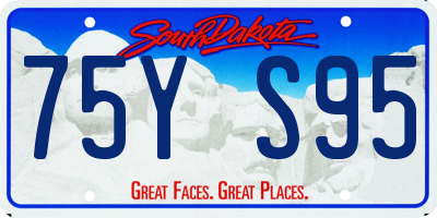 SD license plate 75YS95