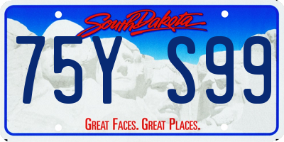 SD license plate 75YS99