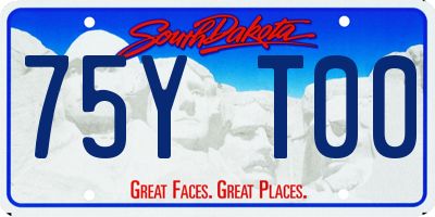 SD license plate 75YT00