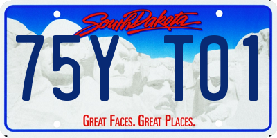 SD license plate 75YT01