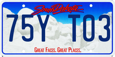 SD license plate 75YT03
