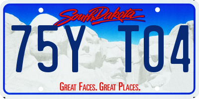 SD license plate 75YT04