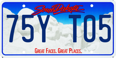 SD license plate 75YT05