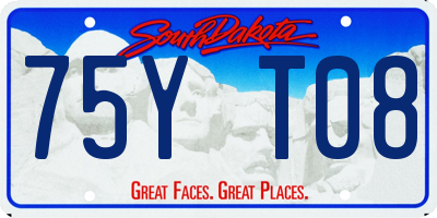 SD license plate 75YT08